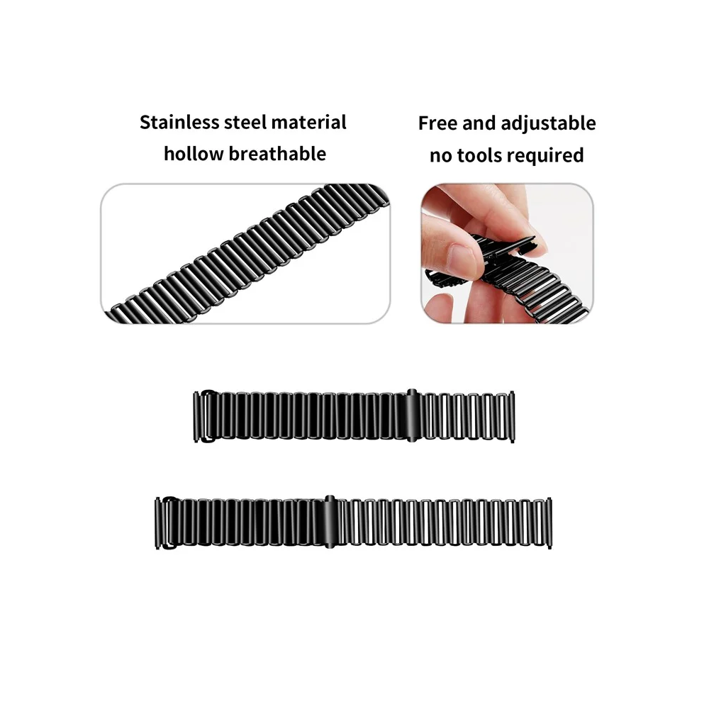 სმარტ საათის სამაჯური TVC 680605060A, Samsung Galaxy, Watch Strap, Black