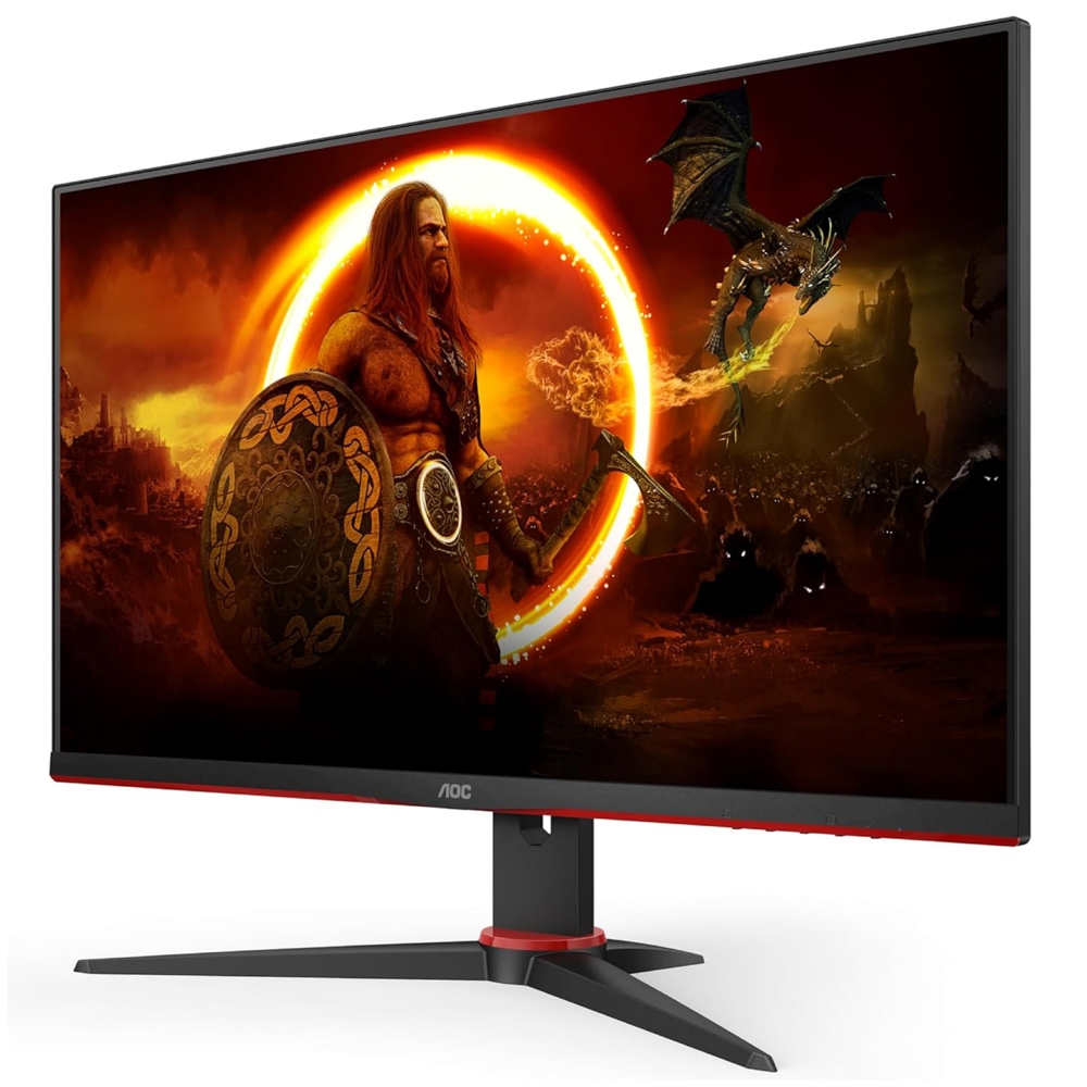 მონიტორი AOC 24G2ZE/BK, 23.8", Monitor, FHD, IPS, HDMI, DP, Black/Red