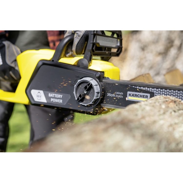 უსადენო ხერხი Karcher CNS 36-35, 35cm, Cordless Chainsaw, Black/Yellow