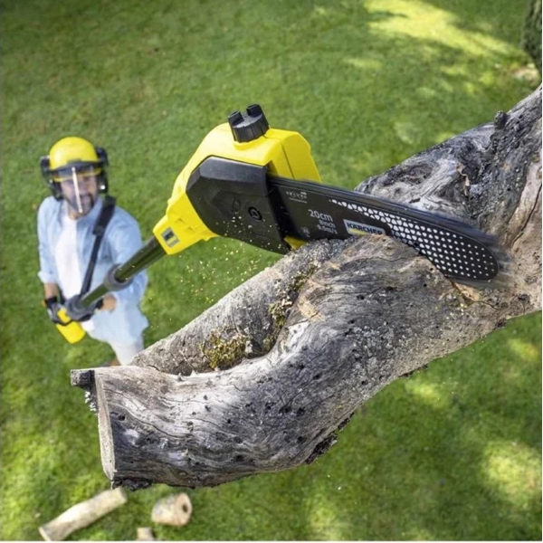 ტოტების საჭრელი ხერხი Karcher PSW18-30, Electric Telescopic Pruner, Black/Yellow