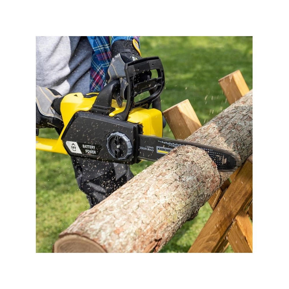 უსადენო ხერხი Karcher CSW18-30, 30cm, Cordless Chainsaw, Black/Yellow