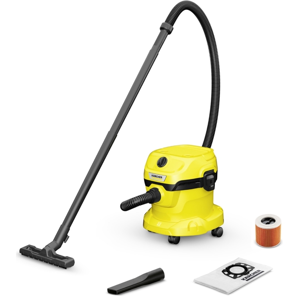 მტვერსასრუტი Karcher WD 2 PLUS V-12/4/18/C, 1000W, 2L, Vacuum Cleaner, Yellow