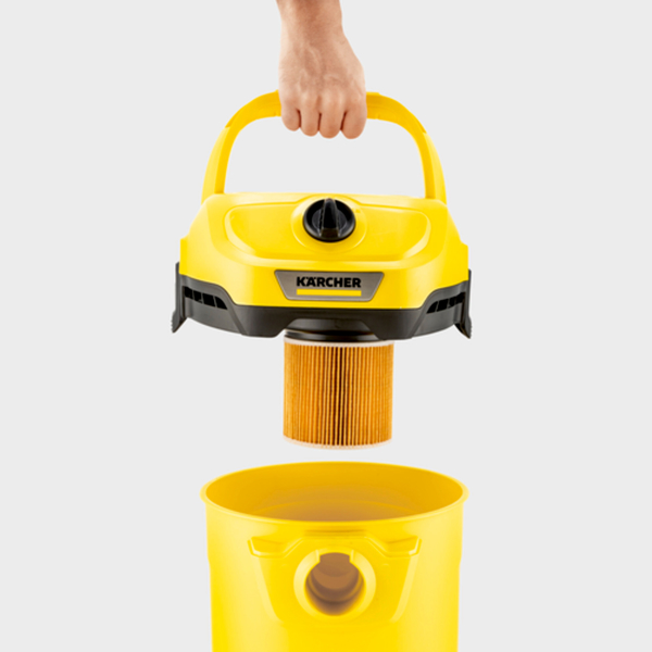 მტვერსასრუტი Karcher WD 2 PLUS V-12/4/18/C, 1000W, 2L, Vacuum Cleaner, Yellow