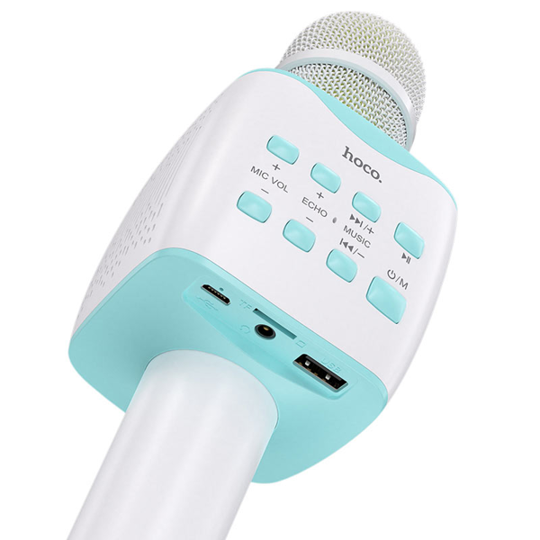 Hoco 6931474742308 BK5 Cantando, Karaoke Microphone, USB, BT, 3.5mm, Blue/White