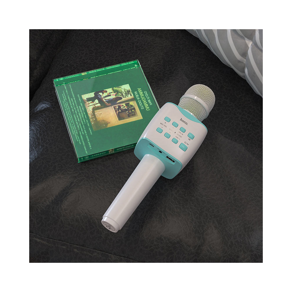 Hoco 6931474742308 BK5 Cantando, Karaoke Microphone, USB, BT, 3.5mm, Blue/White