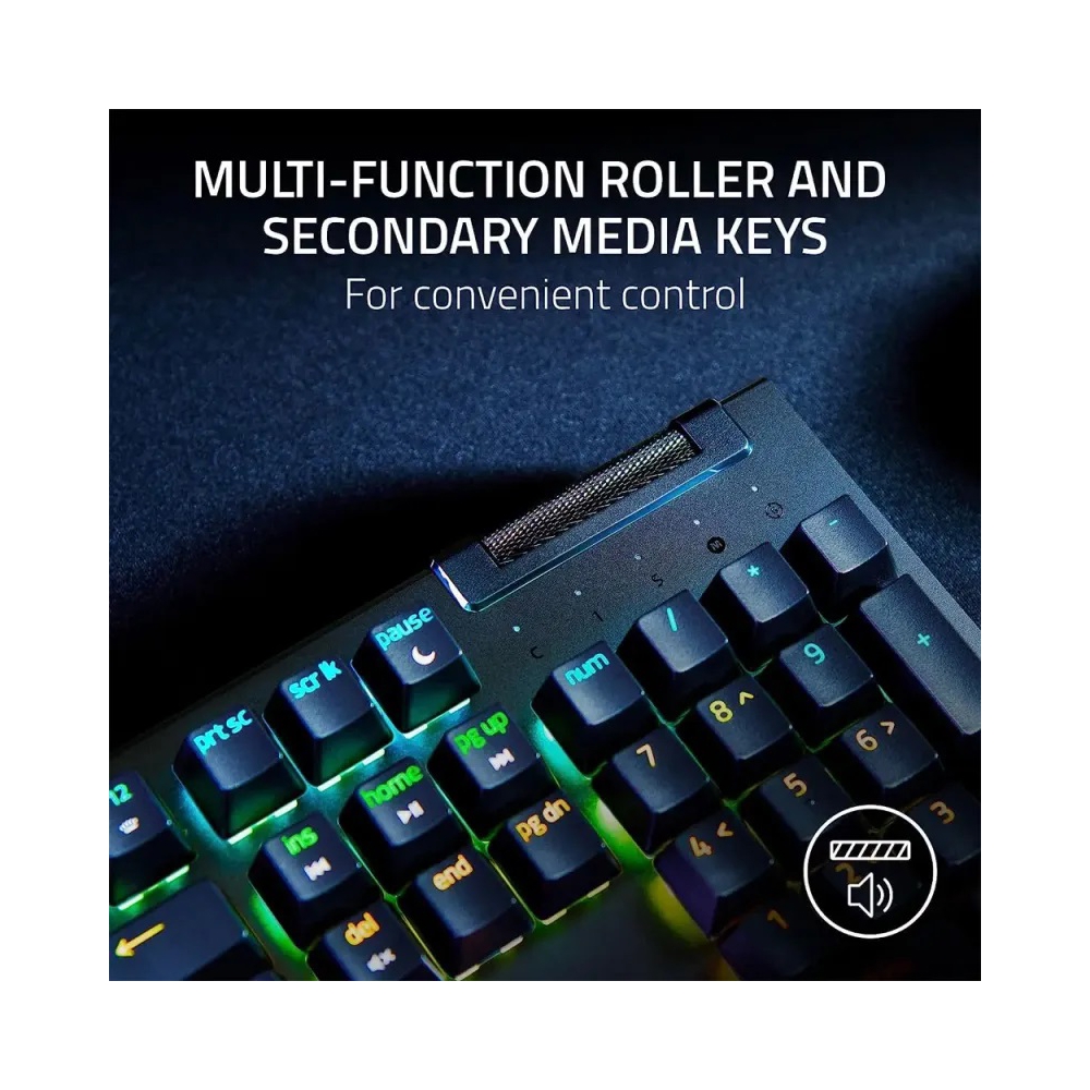 კლავიატურა Razer RZ03-04700100-R3M1 BlackWidow V4 X, Wired, RGB, USB, Gaming Keyboard, Black