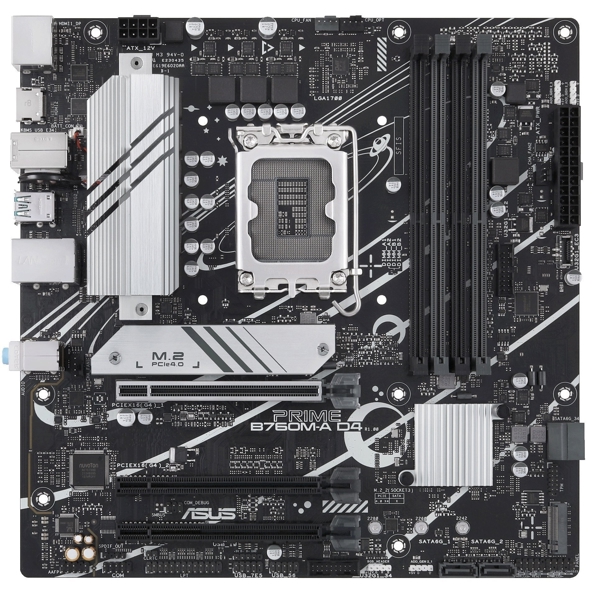 დედა დაფა Asus 90MB1D00-M1EAYC PRIME B760M-A D4-CSM, LGA 1700, DDR4, 128GB