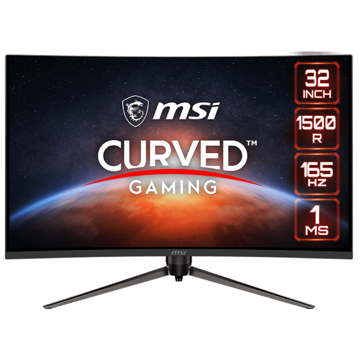 მონიტორი MSI AG321CQR Optix, 31.5", Curved Monitor, WQHD, VA, DP, HDMI, USB Type-B, Black