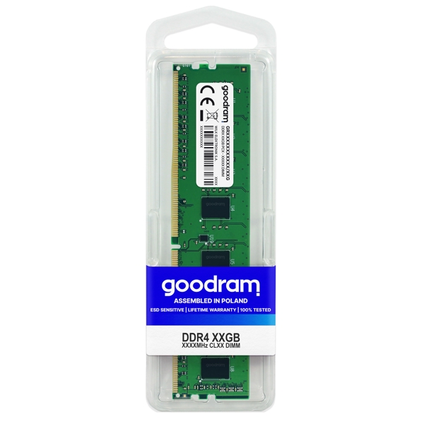 ოპერატიული მეხსიერება Goodram GR2666D464L19S/4G, RAM 4GB, DDR4 UDIMM, 2666MHz