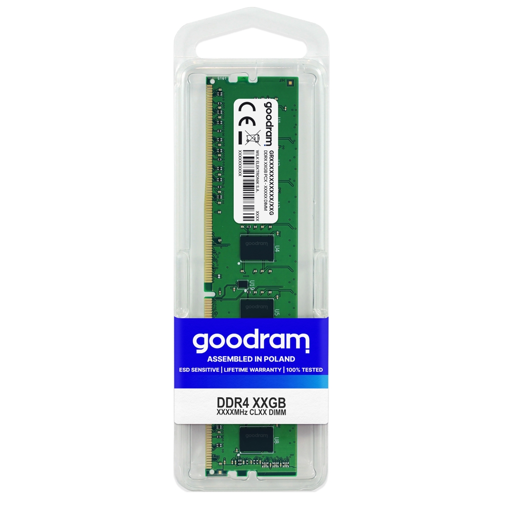 ოპერატიული მეხსიერება Goodram GR2666D464L19S/4G, RAM 4GB, DDR4 UDIMM, 2666MHz