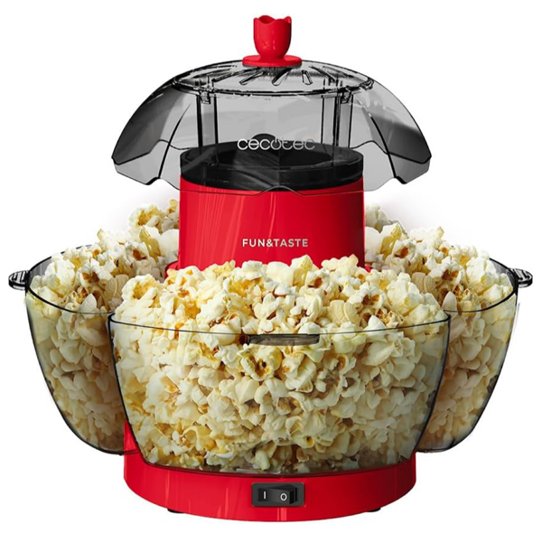 პოპკორნის აპარატი Cecotec 4861 Fun&Taste, 1200W, Popcorn Machine, Red/Black