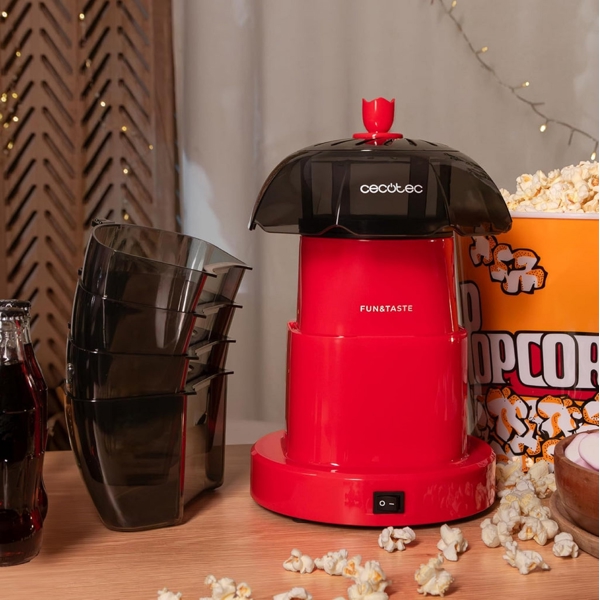 პოპკორნის აპარატი Cecotec 4861 Fun&Taste, 1200W, Popcorn Machine, Red/Black