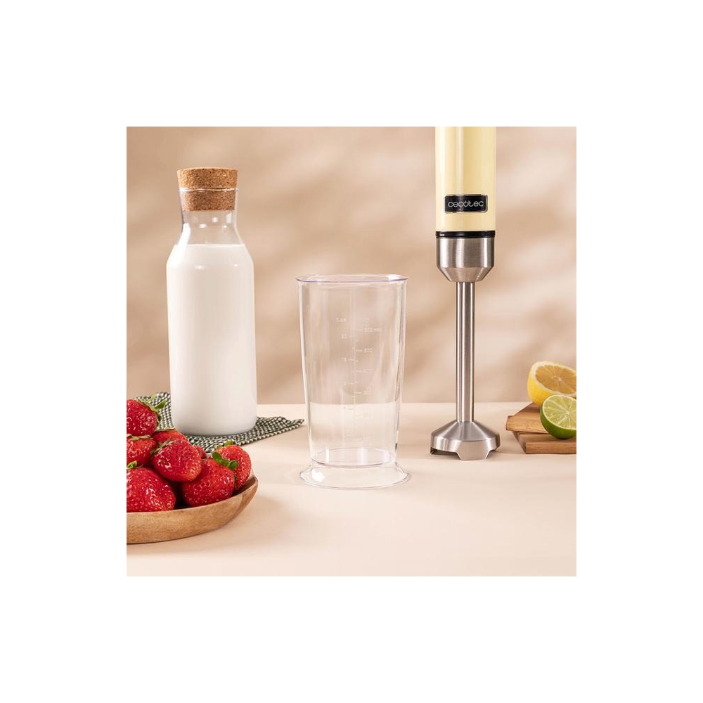 ხელის ბლენდერი Cecotec 3937 Power Retro, 1200W, 0.5L, Hand Blender, Yellow