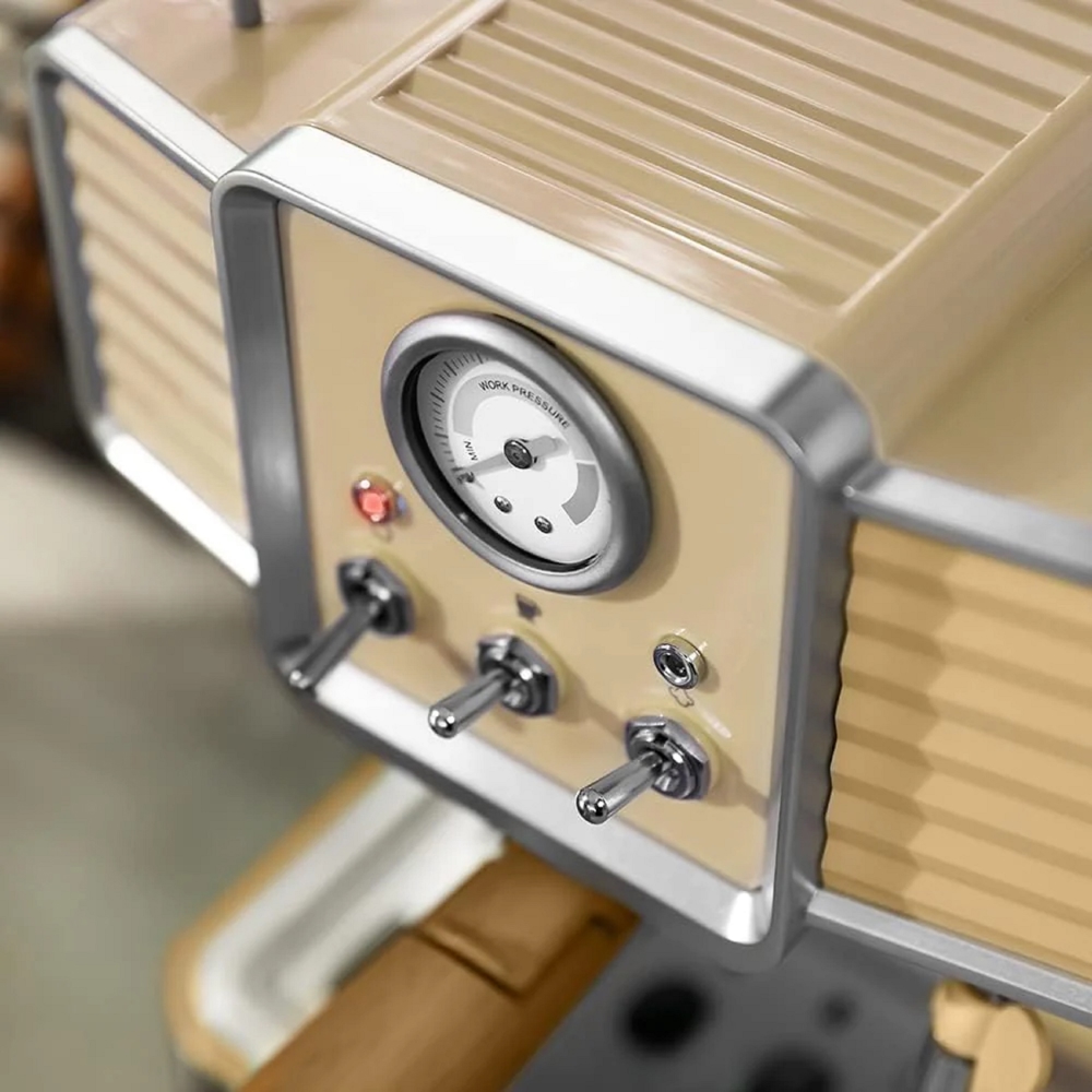 ყავის აპარატი Cecotec 1629 Power Espresso 20 Tradizionale, 1350W, 1.5L, Coffee Machine, Yellow