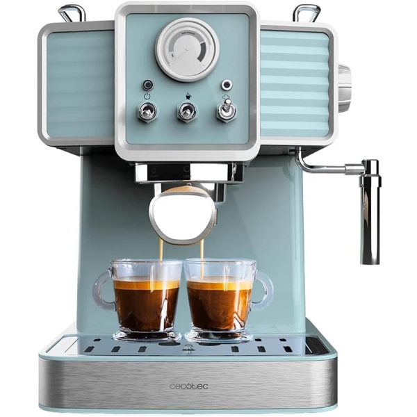 ყავის აპარატი Cecotec 1628 Power Espresso 20 Tradizionale, 1350W, 1.5L, Coffee Machine, Light Blue