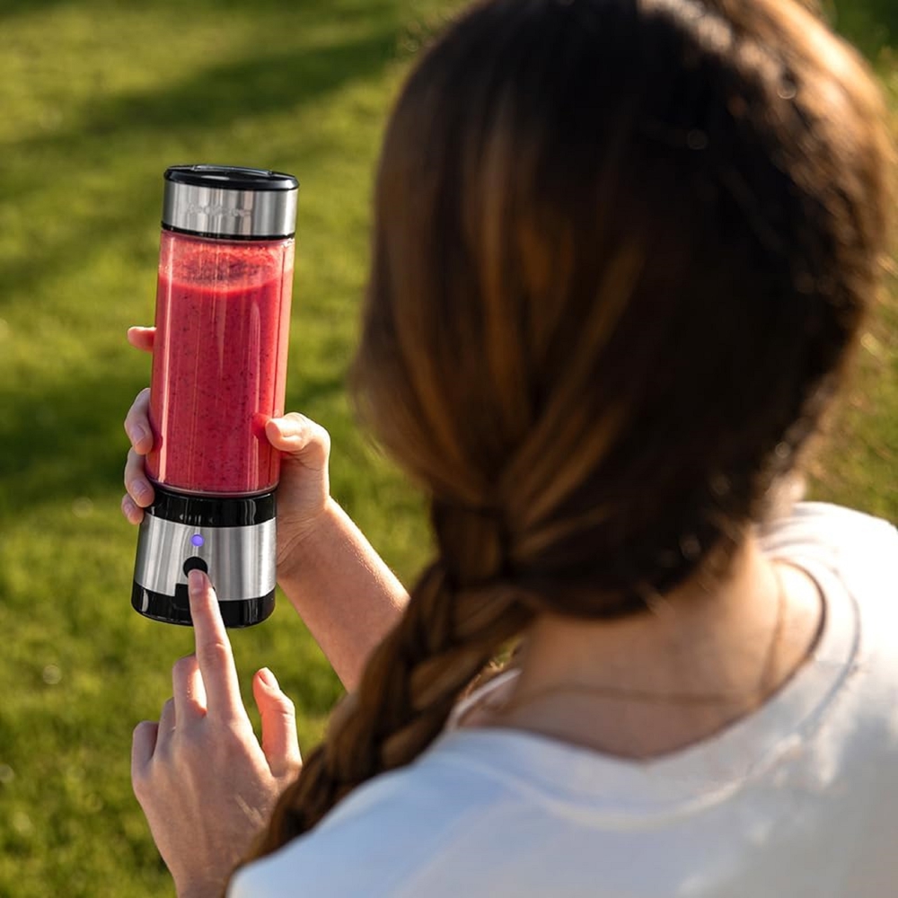 ბლენდერი Cecotec 4396 WanderlustMix, 126W, 0.4L, Smoothie Blender, Black/Silver