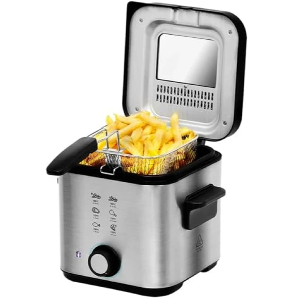 ფრის აპარატი Cecotec 3070 Freidora CleanFry Infinity 1500, 900W, 1.5L, Fries Machine, Silver