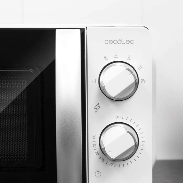 მიკროტალღური ღუმელი Cecotec 01587 Microondas Proclean 2010, 700W, 20L, Microwave Oven, White