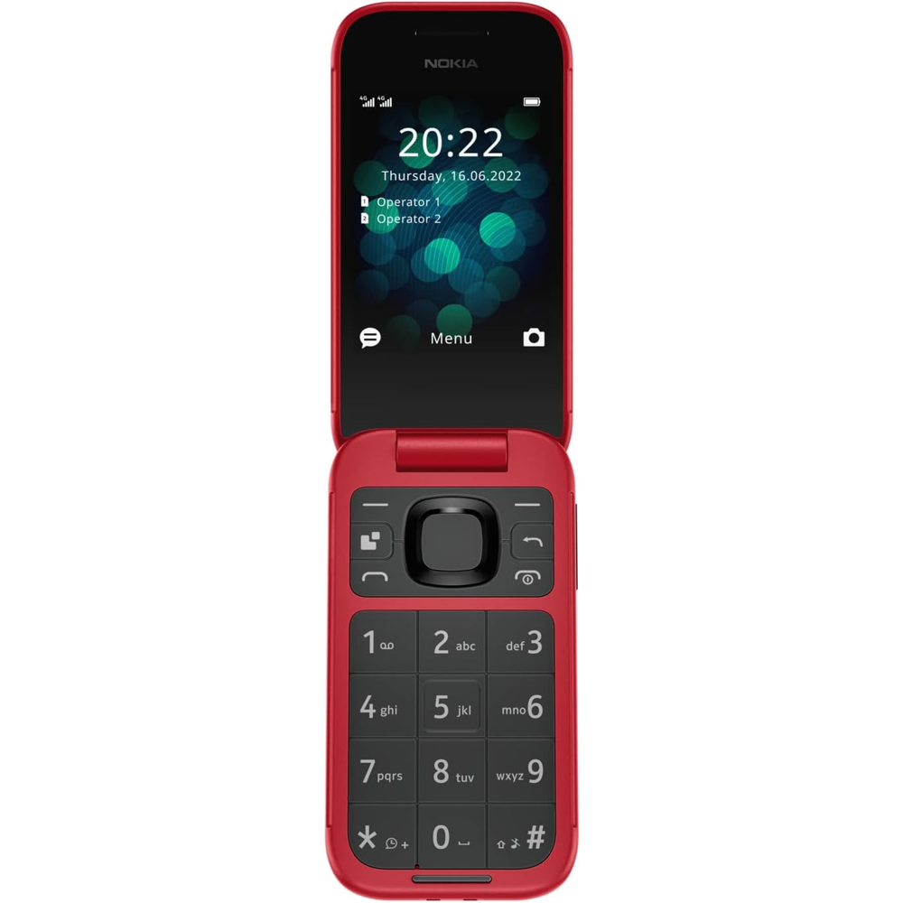 მობილური ტელეფონი Nokia 2660 Flip, 48MB, 128MB, Dual SIM, LTE, Red