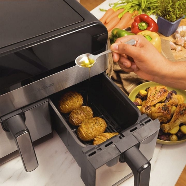 აეროგრილი Cecotec 3489 Cecofry Advance 9000, 2800W, 9L, Air Fryer, Inox