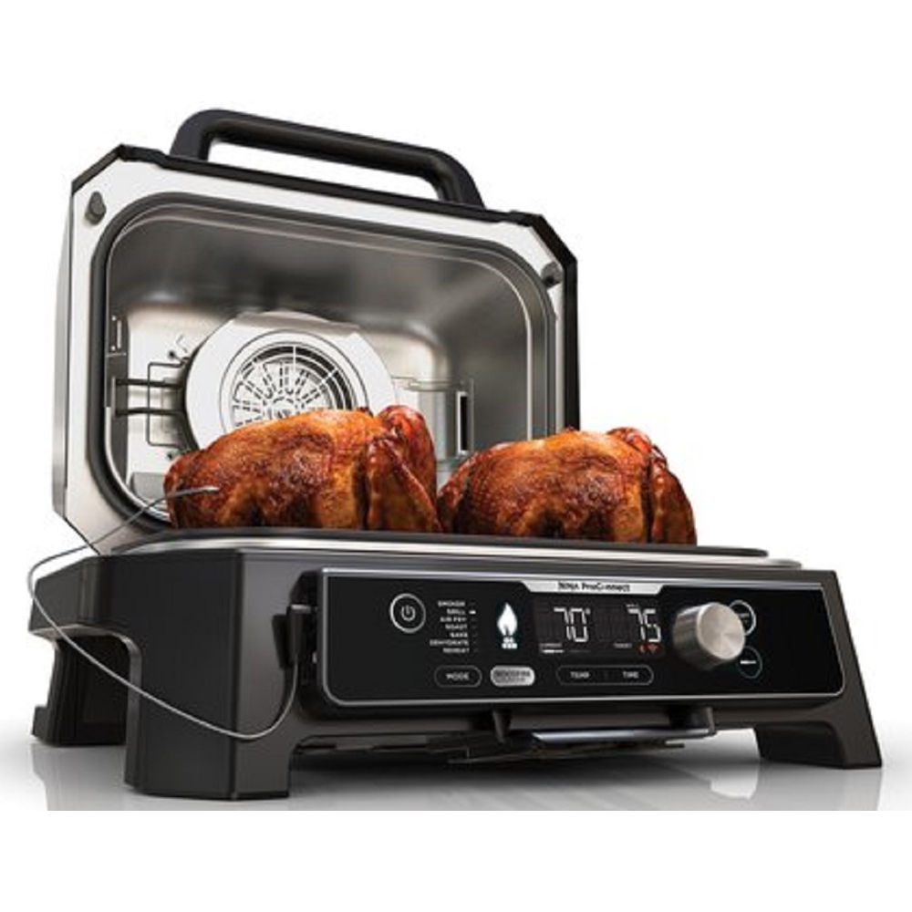 Ninja OG901EU Woodfire Pro Connect XL, 1700W, Outdoor Grill, Black/Blue