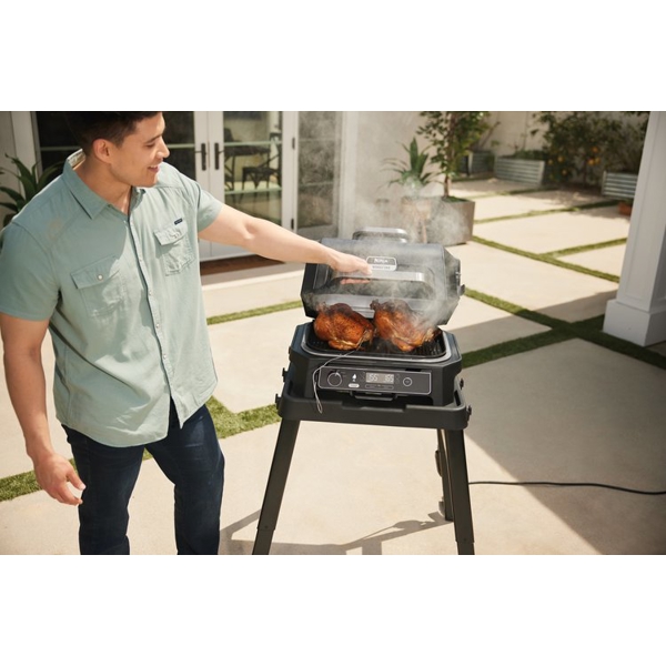 გრილი Ninja OG850EU Woodfire Pro XL, 1700W, Outdoor Grill, Black/Silver