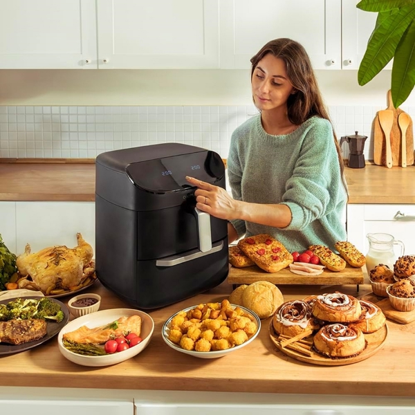 აეროგრილი Cecotec 3282 Cecofry FoodCourt 11000, 1850W, 11L, Air Fryer, Black