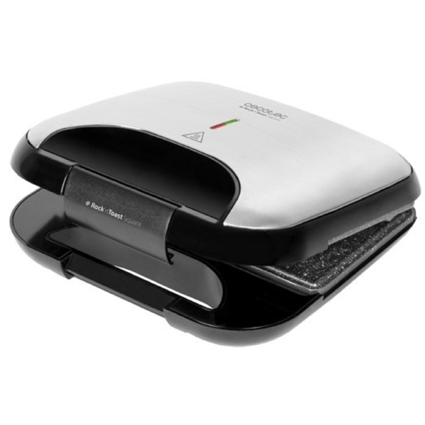 სენდვიჩის აპარატი Cecotec 3030 Rock’nToast Square, 750W, Sandwich Maker, Black/Silver