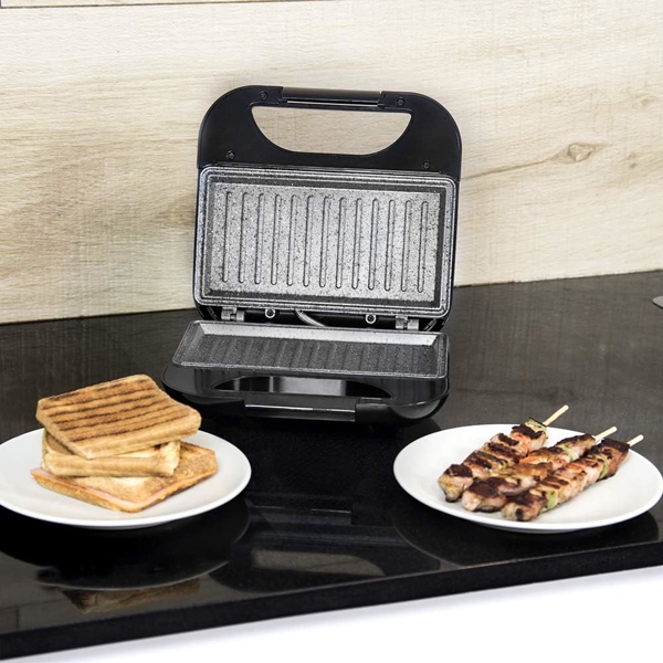 სენდვიჩის აპარატი Cecotec 3030 Rock’nToast Square, 750W, Sandwich Maker, Black/Silver