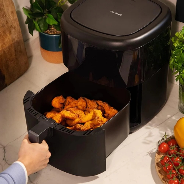 აეროგრილი Cecotec 4993 Cecofry Bombastik 6000 Full, 1700W, 6L, Air Fryer, Black