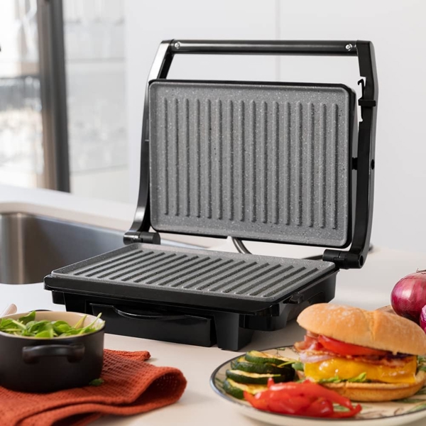 Cecotec 3000 Rock'nGrill Dark 1000, 1000W, Grill, Black/Silver