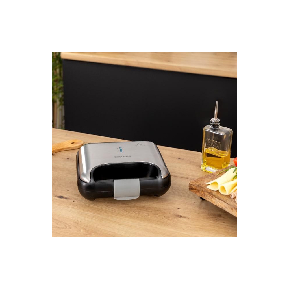 Cecotec 2953 Rock'nToast Square, 800W, Sandwich Maker, Silver
