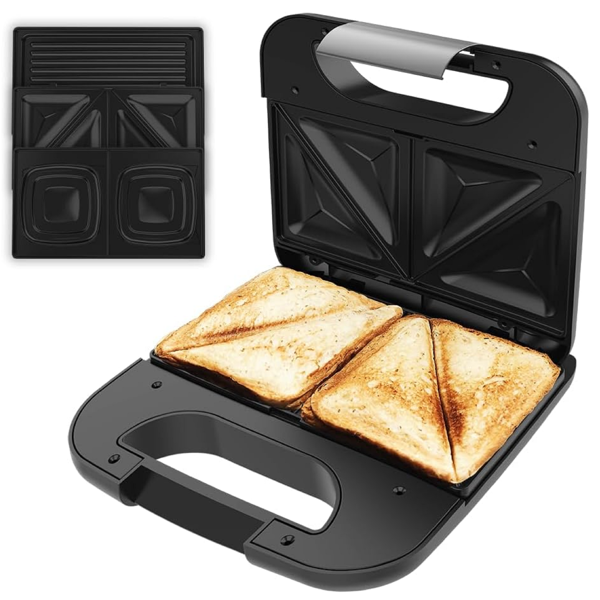 სენდვიჩის აპარატი Cecotec 02932 Rock’ntoast Combo, 800W, Sandwich Maker, Black