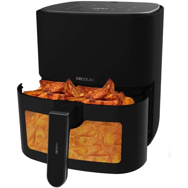 Cecotec 4965 Cecofry Fantastik Window 5500, 1500W, 5.5L, Air Fryer, Black