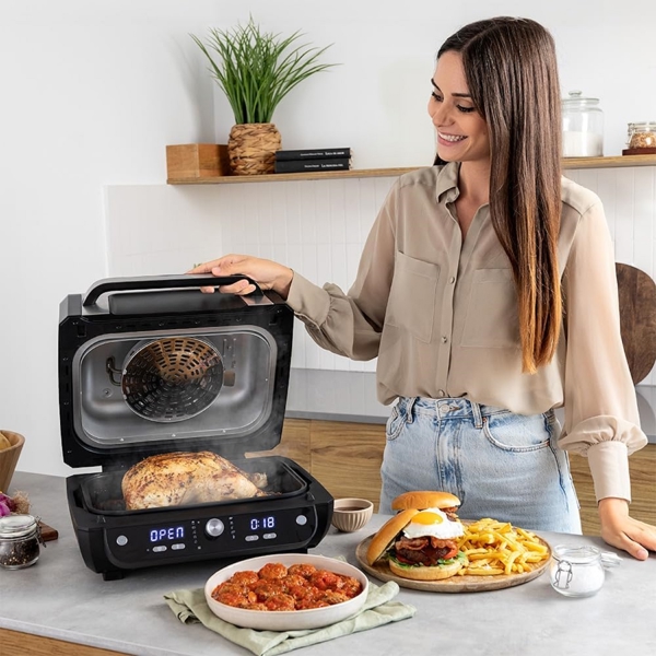 აეროგრილი Cecotec 4950 Cecofry FireDome 8000 Pro, 1700W, 8L, Air Fryer, Black/Grey