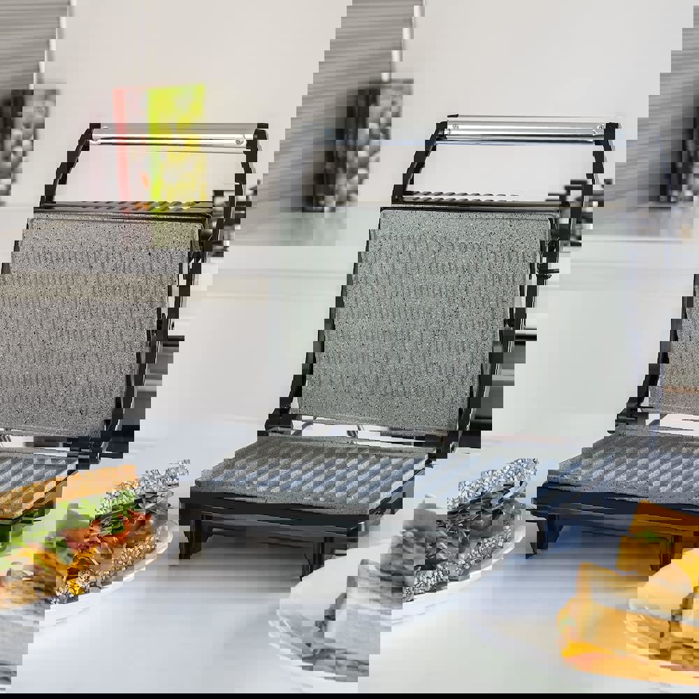 გრილი Cecotec 03022 Rock'N Grill, 700W, Grill, Black/Silver