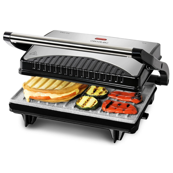 გრილი Cecotec 03022 Rock'N Grill, 700W, Grill, Black/Silver