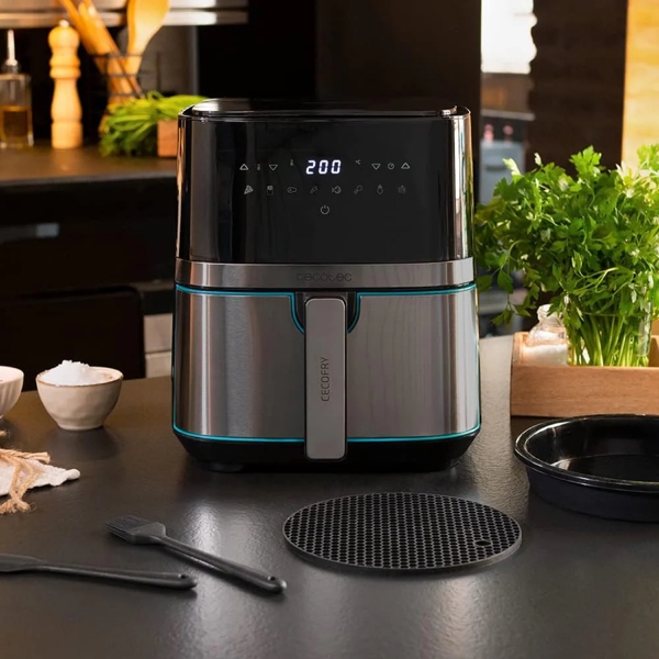 აეროგრილი Cecotec 3318 Cecofry Pro 5500 Con Accesorios, 1700W, 5.5L, Air Fryer, Black/Grey