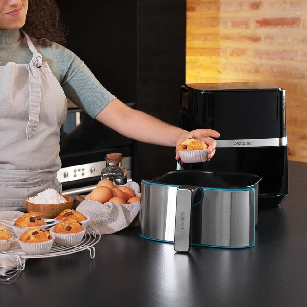 აეროგრილი Cecotec 3317 Cecofry Pro 5500 Con Accesorios, 1700W, 5.5L, Air Fryer, Black/Grey