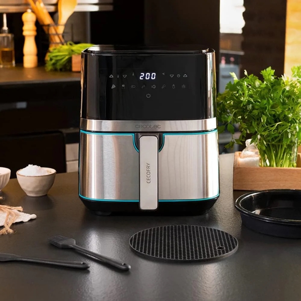 Cecotec 3317 Cecofry Pro 5500 Con Accesorios, 1700W, 5.5L, Air Fryer, Black/Grey