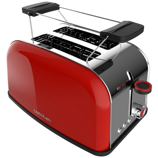 Cecotec 04815 Toastin' time 850, 850W, Toaster, Red