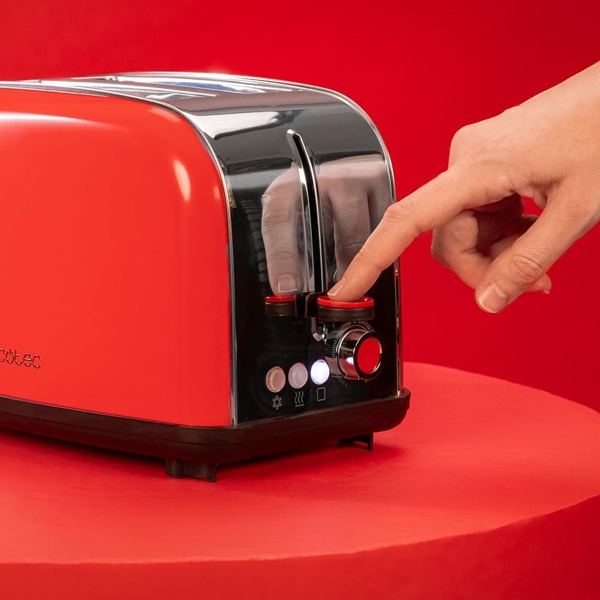 Cecotec 04815 Toastin' time 850, 850W, Toaster, Red