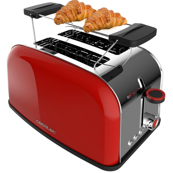 Cecotec 04815 Toastin' time 850, 850W, Toaster, Red