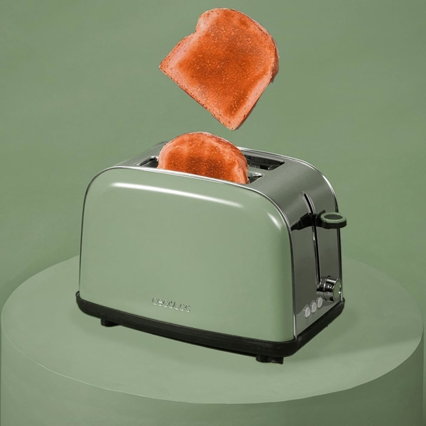 Cecotec 04812 Toastin' time 850, 850W, Toaster, Green