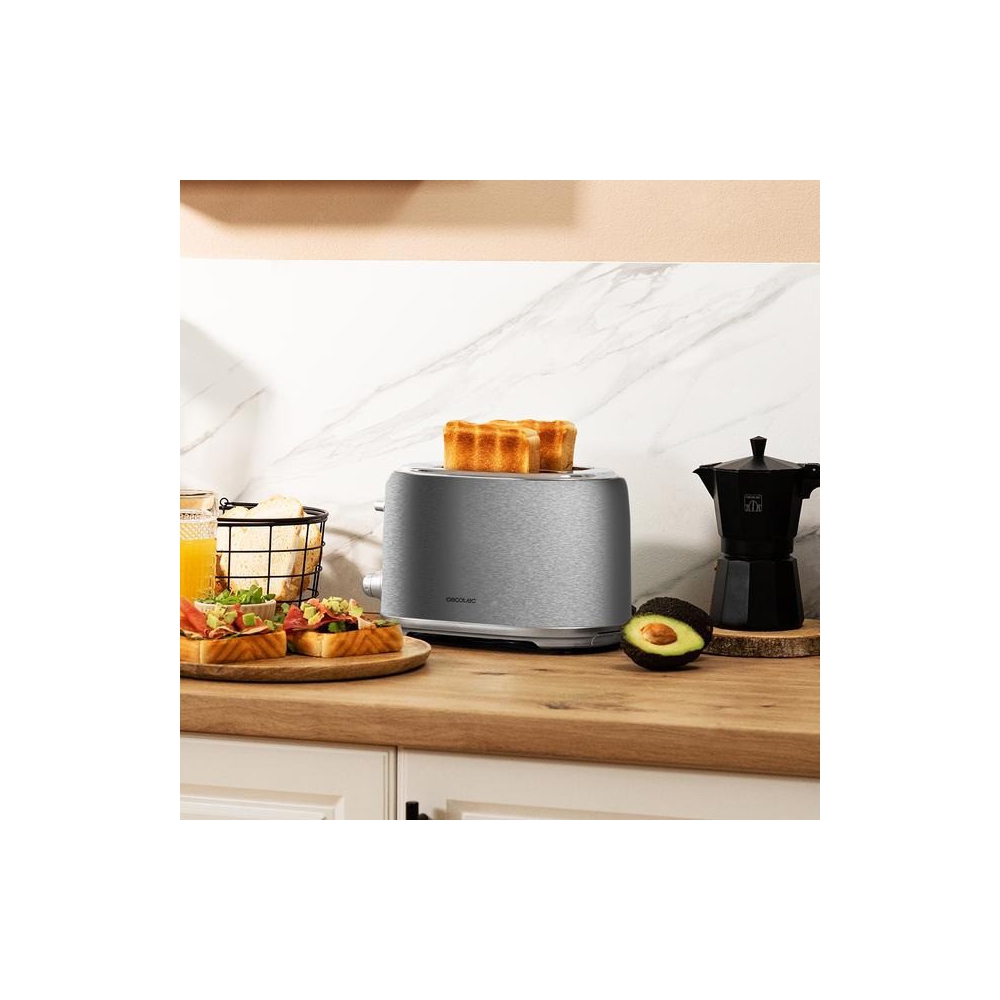 ტოსტერი Cecotec 03206 Toast and Taste 1000, 980W, Toaster, Inox