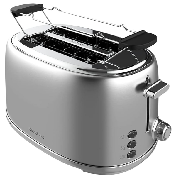 Cecotec 03206 Toast and Taste 1000, 980W, Toaster, Inox