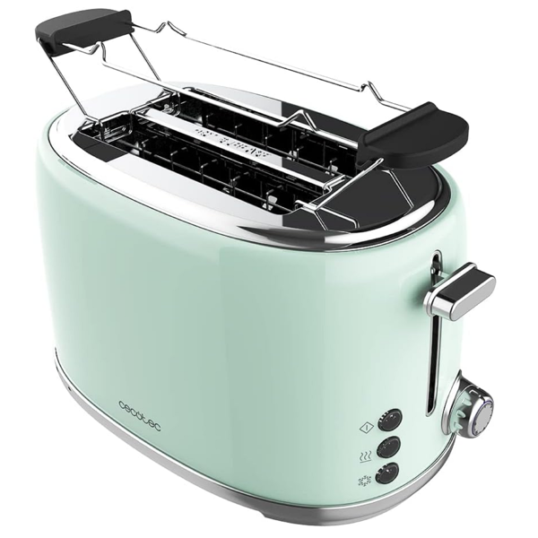 Cecotec 03230 Toast and Taste 1000, 980W, Toaster, Green