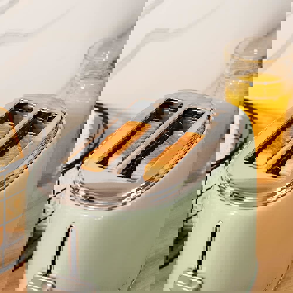 ტოსტერი Cecotec 03230 Toast and Taste 1000, 980W, Toaster, Green