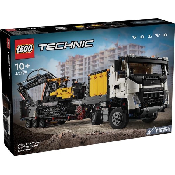 ასაწყობი კონსტრუქცია Lego 42175, Volvo FMX Truck & EC230 Electric Excavator