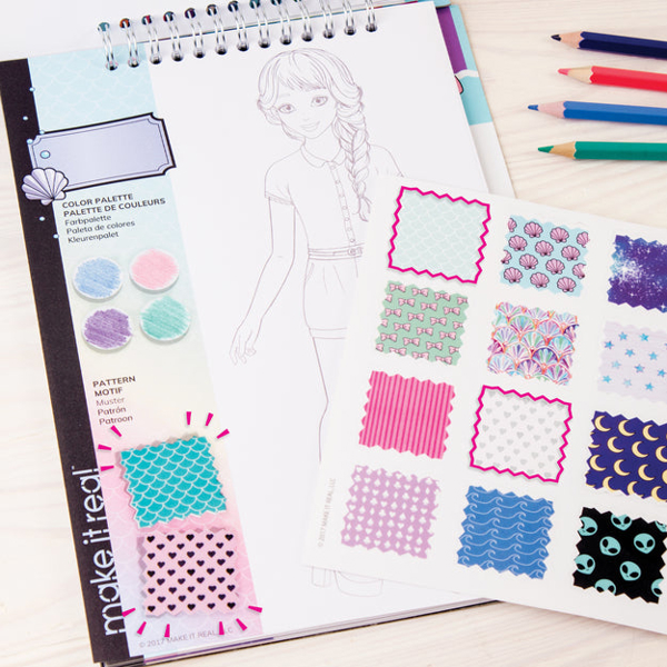 Fashion Design Sketchbook Make It Real 3205MR, Pastel Pop